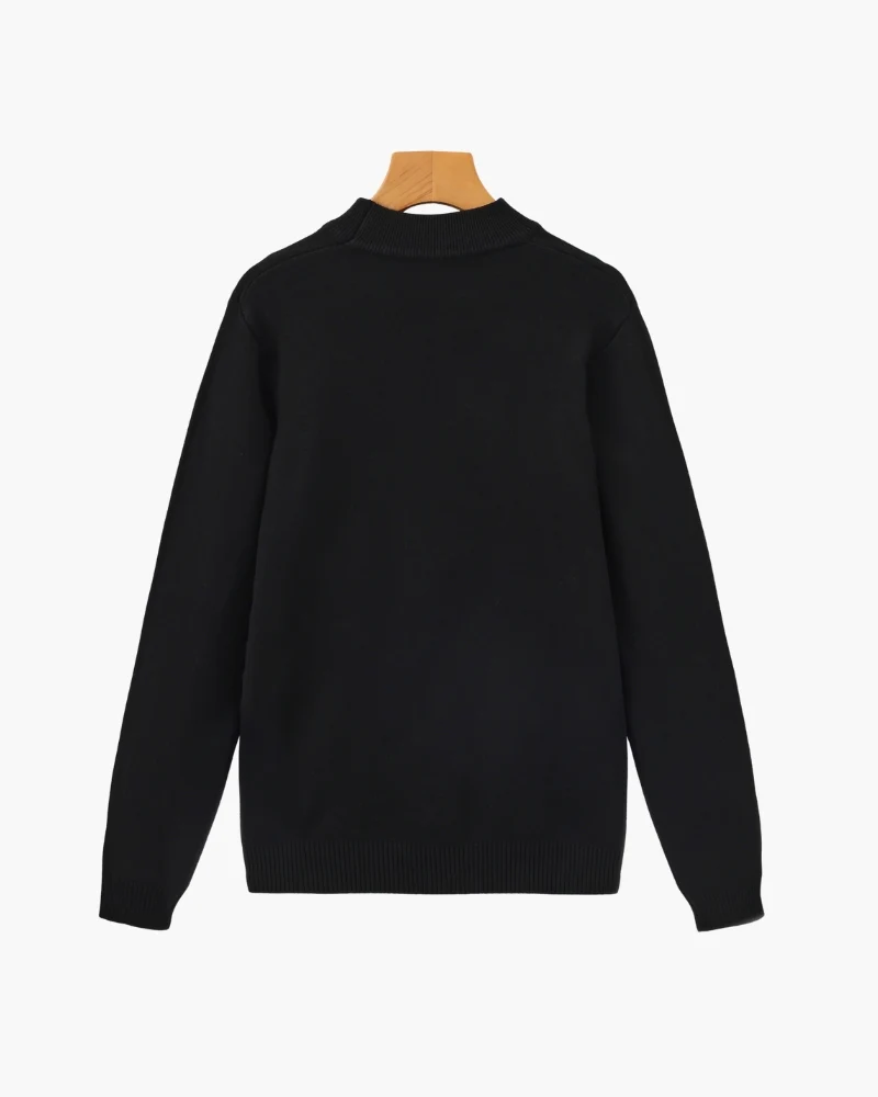 Essential Ribbed Mock Neck Sweater - Image 2