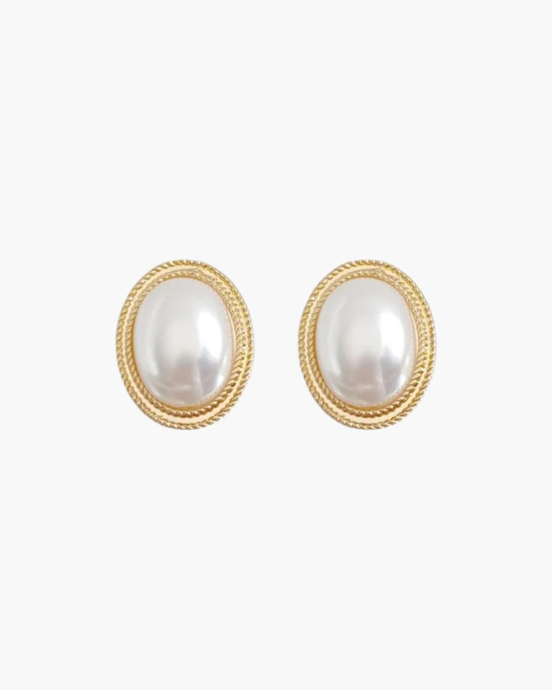 Radiance Oval Pearl Studs